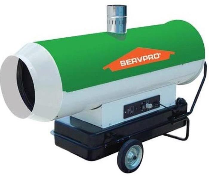 portable heat wagon with SERVPRO logo on side