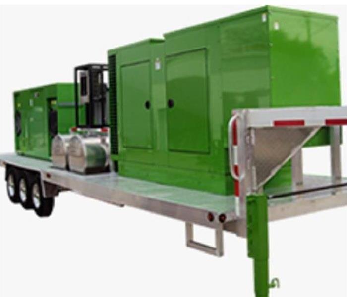 Trailer with green desiccant dehumidifier